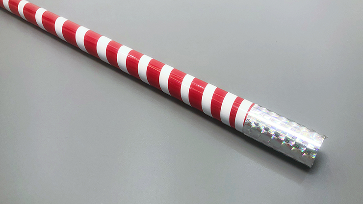 The Ultra Cane (Appearing / Metal) Red/ White Stripe by Bond Lee